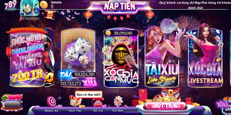 Kho game đa dạng tại 789club chắc chắn làm bạn hài lòng