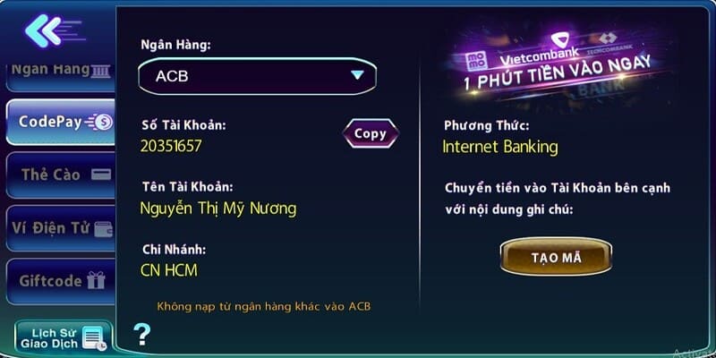 Ưu tiên nạp tiền vào dịp khuyến mãi để nhận thưởng 